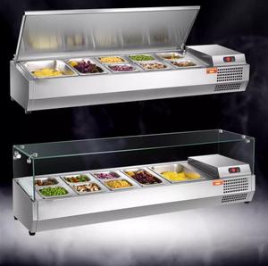 <span class=keywords><strong>Comptoir</strong></span> de préparation alimentaire <span class=keywords><strong>réfrigéré</strong></span> commercial en acier inoxydable avec refroidissement par compresseur pour <span class=keywords><strong>bar</strong></span> à salades - Product Image 6