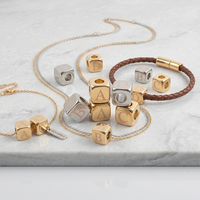 Perles Initiales Chunky de Haute Qualité pour Colliers d'Animaux – Breloques Métalliques Lettres Anglaises de A à Z