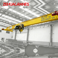 Pont roulant monopoutre ZEHUA 2026 HD à faible hauteur de plafond 1T-32T avec palan à câble VFD 50/60Hz CE ISO pour usine et entrepôt à plafond bas