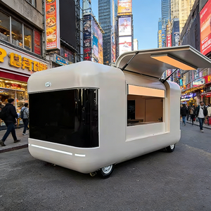 Barra de Cócteles Móvil de Estilo Urbano Personalizable con Sección de Bebidas Frías, Equipamiento para Café, Aperitivos y Papas Fritas para Remolque de Comida - Product Image 3