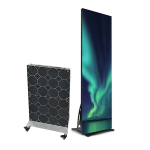 Mjk nhà máy bán hàng trực tiếp có thể gập lại dẫn hiển thị áp phích p2.5mm trong nhà tầng thường vụ thang máy hoạt hình 80 ''màn hình - Product Image 3