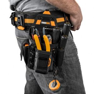 Pochette à outils BSCI pour charpentiers et menuisiers : Pochette multifonction à deux poches avec marteau suspendu - Product Image 2