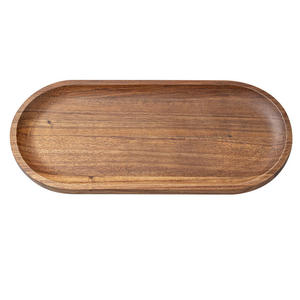 Disposable Oval Wooden Serving <strong>Tray</strong> for Party Tea Fruit Vegetables Home Bread <strong>Dessert</strong> &amp; Cake-Decorative Wood Tableware - Product Image 2
