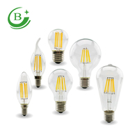 Décoration d'intérieur, lampe à filament blanc chaud, ampoule LED vintage 4w