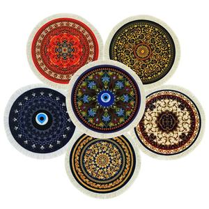 Tapis de prière musulman de style persan avec pompons turcs, tapis de mosquée, tapis Sajadah, tapis de souris, tapis de sol – Fourniture directe usine, personnalisable - Product Image 3