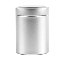 Petite boîte en fer blanc 45*65mm, petit récipient alimentaire pour café, thé, bonbons, thé en vrac, conteneur de rangement