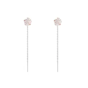 Fine Jewelry High Display Resin Tassel Stud 925 Sterling Silver Flower Earings Women Free Shipping For Women