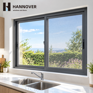 Ventana Corredera Horizontal de Aluminio Personalizada <span class=keywords><strong>HANNOVER</strong></span>, Antirrobo, Marco Resistente, Mosquitera, Insonorizada, Aislamiento Térmico, para Hoteles y Salas de Estar - Product Image 2