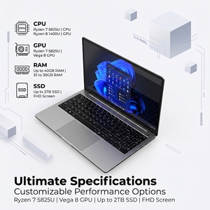 Ordinateur portable professionnel 15,6 pouces avec processeur <span class=keywords><strong>AMD</strong></span> <span class=keywords><strong>Ryzen</strong></span> <span class=keywords><strong>7</strong></span> 5825U (versions <span class=keywords><strong>5700U</strong></span>/7430U/5500U en option), 16 Go de mémoire DDR4 et fonction de déverrouillage par empreinte digitale - Product Image 1