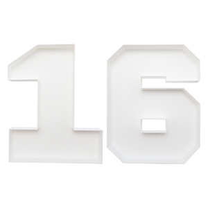 White Paper Number <b>Box</b> 16 Decorative Display Case Letter Shape Packaging <b>Box</b> for Gift and <b>Party</b> Decor - Product Image 1