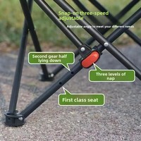 Chaise de plage en fer réglable à trois positions avec repose-jambes, pliable et rangable, mobilier d'extérieur à dossier haut pour la sieste ou la pêche