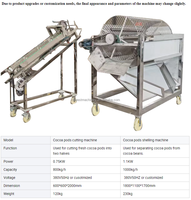 Équipement de décorticage de fèves de cacao fraîches, broyeur de fèves de cacao, machine à décortiquer les fèves de cacao fraîches