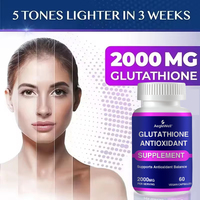 Capsules blanchissantes pour la peau pilules blanchissantes au L-glutathion 2000mg capsule efficace de supplément éclaircissant pour la peau au L-glutathion
