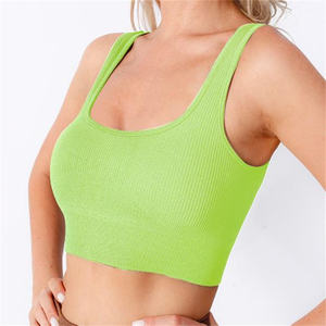 En gros Soutien-gorge de sport pour <span class=keywords><strong>femme</strong></span> à col en U, dos nu, bretelles spaghetti croisées, pour le yoga, la course et l'entraînement - Product Image 1