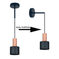 Lampe murale LED moderne noire 30 Watts, design créatif en métal, abat-jour en fer forgé, idéale pour l'éclairage de salon et de couloir
