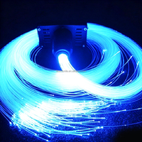 Kit de plafonnier à fibres optiques 50W avec effet scintillant, contrôle Bluetooth ou DMX, télécommande RF murale haute puissance pour usage intérieur
