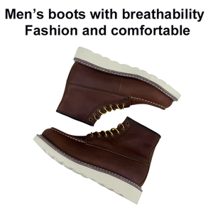 Stivali da <span class=keywords><strong>Lavoro</strong></span> da Uomo con Suola EVA Resistente, Unisex, con Costruzione Goodyear Welt in Pelle, Antinfortunistici e Antiscivolo per Escursionismo e <span class=keywords><strong>Lavoro</strong></span> Industriale - Product Image 6