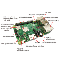Ahududu Pi 3 Model B + B artı RS E14 sürüm Broadcom 1.4GHz BCM2837B için ahududu Pi 3 ahududu pi 3b + kurulu kiti