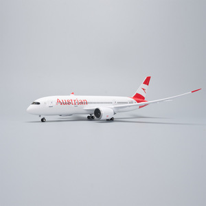 Modelo de Avión <span class=keywords><strong>Boeing</strong></span> <span class=keywords><strong>787</strong></span> Austriaco de 43 cm con Luces LED, Avión de Metal Fundido a Presión, Regalo de Aviación para Decoración de Escritorio - Product Image 5