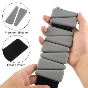 Bracelet lesté réglable en silicone 2LB pour poignet et cheville, avec fermeture auto-agrippante, idéal pour le yoga, le Pilates, la marche, la course et la gym - Product Image 3