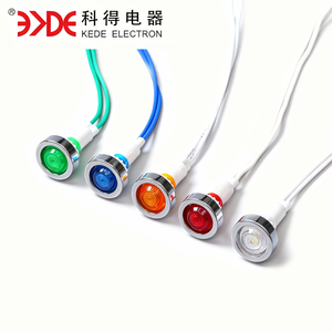 مصباح مؤشر LED أحمر وأصفر وأخضر وأزرق K01A قطر 10 مم 3-40 فولت - Product Image 1