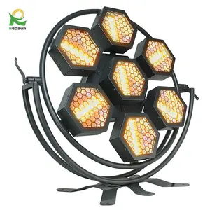 Portman DJ Disco 7pcsX60w RGB + 168*0.2 RGB Golden Stage Background Halogen LED Retro Portman Light Retro Stage Light Equipment