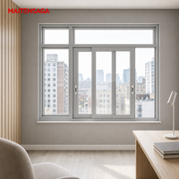 Fenêtre coulissante en aluminium sur mesure, double vitrage à rupture de pont thermique, tailles personnalisées disponibles pour projets de villas mondiales