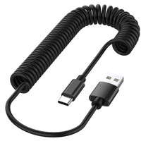 2.4A Spring USB Tipe C USB-C Pengisian Cepat Kabel Data Spring Sync Usb Charger Kabel