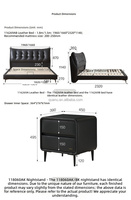 116269 Italienisches High-End Weißes Lederbett Luxuriöses Modernes Weiches Kingsize-Bettgestell Tragfähigkeit 1000Kg Polster-Lederbett