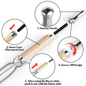 Kalung minyak esensial Aroma buah alami pribadi Anti kecemasan, penyebar Aroma kayu berhenti merokok, Kalung pernapasan Inhaler hidung - Product Image 4