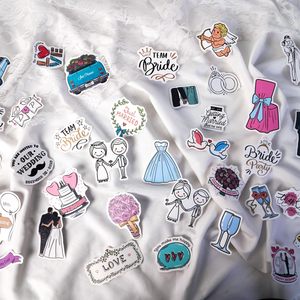 Pegatinas para Boda, 50 Piezas, Lindos Adornos para Despedida <span class=keywords><strong>de</strong></span> <span class=keywords><strong>Soltera</strong></span>, Decoración para Laptop, Teléfono y Botella - Product Image 6