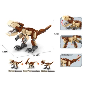 Set Blok Bangunan Mini Dinosaurus <span class=keywords><strong>3</strong></span> in 1 Mainan Edukasi untuk Usia 5 hingga 7 Tahun Hadiah Unisex - Product Image 2