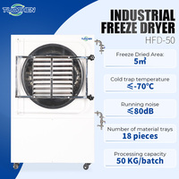 Industriële 50-60kg Hoge Efficiëntie Automatische Vriesdroogmachine Pomp Motor Commerciële Voedselverwerking Fruit Groente SUS304