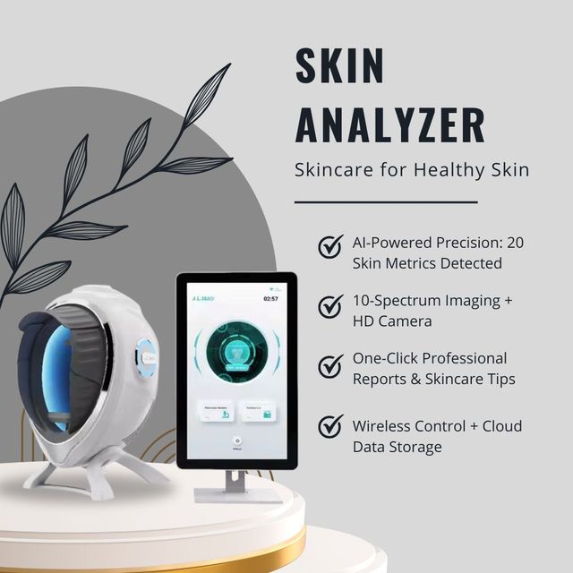 2025 3D AI Digital Skin Analyzer Multi-Spectral HD Screen Face Moisture Wrinkle Collagen UV Analysis Portable Beauty Device