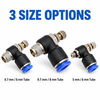 Nouvel embout pneumatique réglable pour coude de raccordement, pour assistance laser CO2, connecteur enfichable pour tube de 6 mm/8 mm de diamètre extérieur