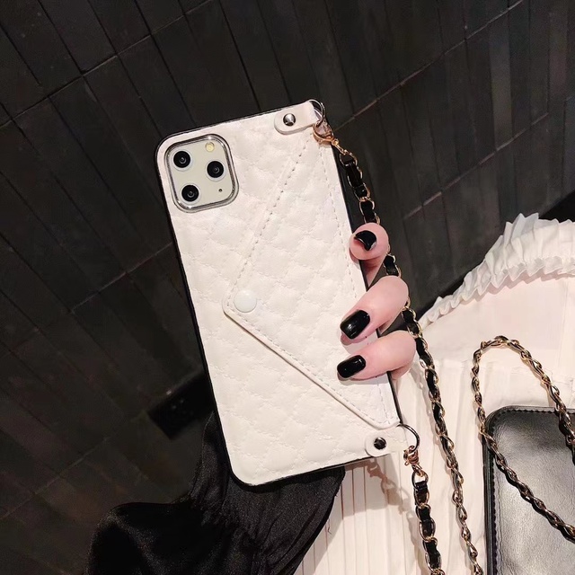 Luxury PU Leather Handbag Chain Phone Case for iPhone