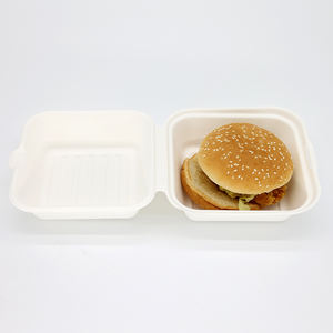 Caja de embalaje de bagazo biodegradable Natural SUMKOKA para Fideos de <span class=keywords><strong>sushi</strong></span>, patatas fritas, caja de hamburguesa perfecta - Product Image 4
