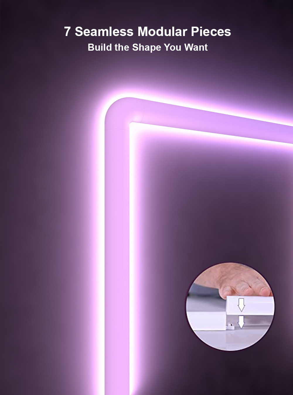 RSH Smart modern style voice control smart indoor home lighting wall music lights