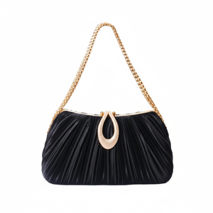 กระเป๋าถือสตรีสุดหรูทันสมัย พร้อมสายโซ่สวยงาม ขนาดเล็ก พกพาสะดวก บุด้วยโพลีเอสเตอร์ ดีไซน์แฟชั่น กระเป๋าถือสุดหรู - Product Image 1