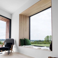 Ventana Fija Panorámica OUNA, Diseño de Aluminio con Marco Delgado, Apariencia Minimalista para Hotel o Villa, Color y Tamaño Personalizables