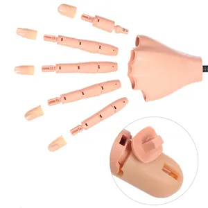 Outils d'art des ongles, main d'entraînement professionnelle pour faux ongles + 200 embouts d'ongles, fournitures de manucure, main mannequin pour l'entraînement des ongles - Product Image 6