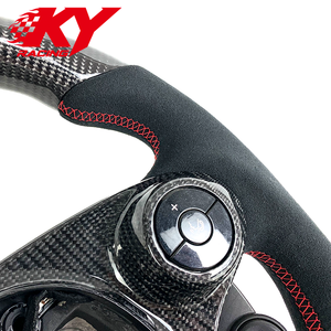 Accessoires intérieurs de voiture personnalisés, volant sport en cuir et fibre de carbone, compatible avec Benz Smart Fortwo W453 - Product Image 3