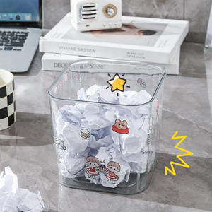 Lindo Mini Bote de Basura de Plástico con Tapa, Cesto de Papel Multiusos para Oficina, Escritorio, Hogar, Dormitorio, Mesita de Noche - Product Image 2