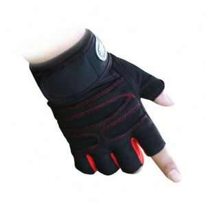 Foreign Trade Leather Impact <b>Gloves</b> <b>Touch</b> <b>Screen</b> Summer Half Finger Design Adjustable Strap for Barbell Dumbbell - Product Image 4