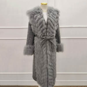 Damesjas 2026 Nieuwe Herfst Winter Luxe Warme Premium Capuchonjas, Dubbelzijdig, Middellange Lengte - 100% Wol, Kraag van Vossebont - Product Image 2