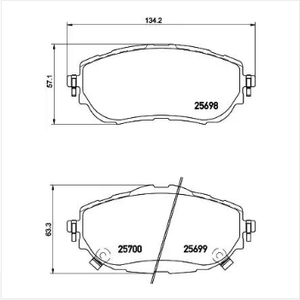 ODM fren balataları OEM AURIS ön seramik yüksek sıcaklık dayanımı + ultra sessiz Premium seramik 100% test yüksek kaliteli 50000KM - Product Image 1