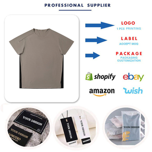 100% Polyester Hot Sale Summer Shirts Multiple Colors US Size Men Short Sleeve Gym Fitness Shirts - Product Image 2