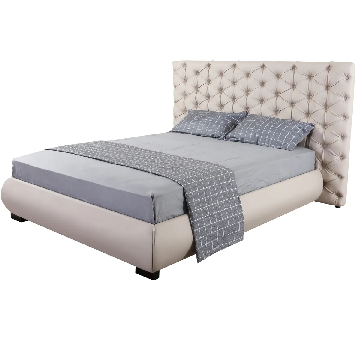 Luxury Bed Customized Size bedroom furniture Plush Comfort soft Upholstered Twin Bed Full/Queen/King Size Bed Frame