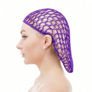 En gros, filet à cheveux respirant personnalisé, tendance, en maille douce en polyester tricoté au crochet, pour dormir, accessoire de coiffure - Product Image 4