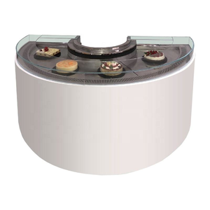 Vitrine réfrigérée à air pour boulangerie, 1 porte, avec mode de refroidissement par ventilateur à dégivrage automatique pour l'exposition de gâteaux au chocolat - Product Image 4